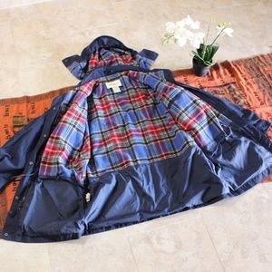 Eddie Bauer Plaid Wool Multi Pocket Hooded Jacket